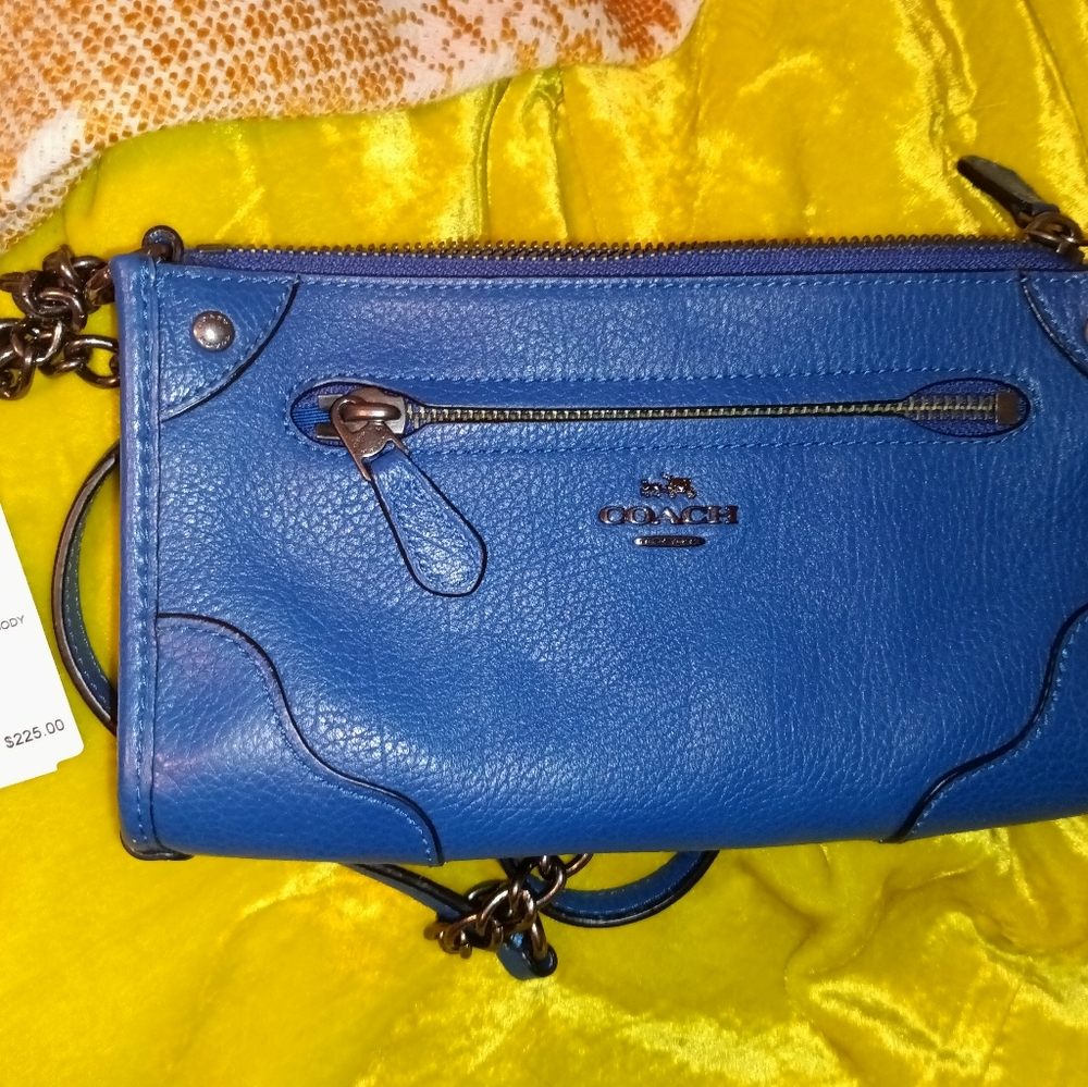 Coach teal shoulder bag